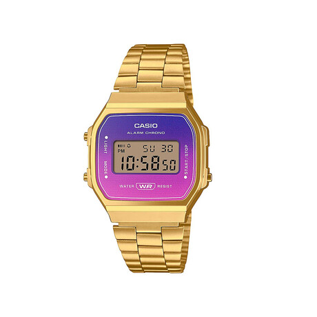 Casio Vintage Ψηφιακό Ρολόι Χρονογράφος Μπαταρίας με Μεταλλικό Μπρασελέ Χρυσό (Ita168werg-2aef) (Casita168werg2aef)