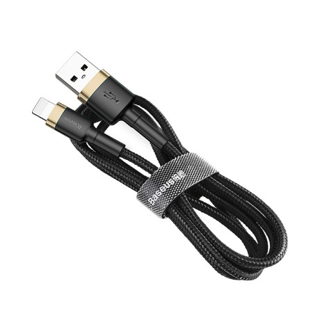 Baseus Cafule Braided usb to Lightning Cable Χρυσό 1m (Calklf-Bv1) (Bascalklfbv1)