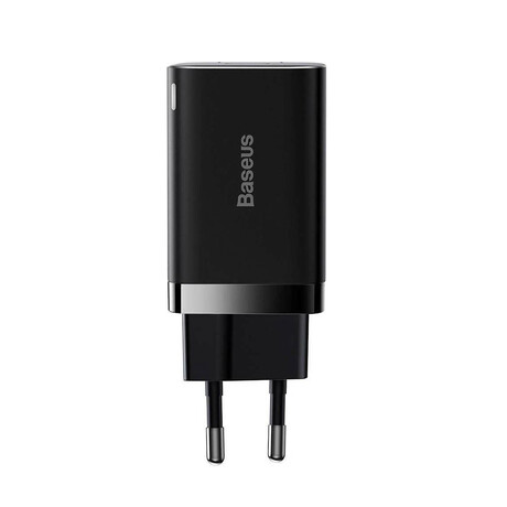 Baseus Φορτιστής Χωρίς Καλώδιο με Θύρα usb-a και Θύρα usb-c 30w Power Delivery Μαύρος (Super si Pro) (Ccsupp-E01) (Basccsuppe01)