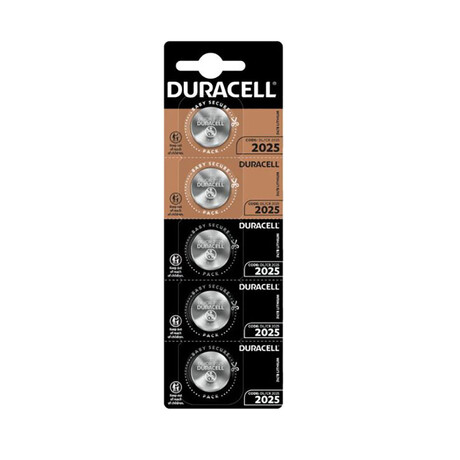 Duracell Μπαταρίες Λιθίου Ρολογιών Cr2025 3v 5τμχ (Dcr2025)(durdcr2025)