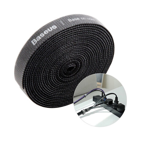 Baseus Rainbow Circle Velcro Straps Δεματικά Καλωδίων Μαύρο 3m 1τμχ (Acmgt-F01) (Basacmgtf01)