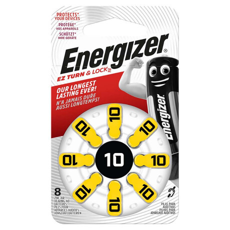 Energizer Μπαταρίες Ακουστικών Βαρηκοΐας 10 1.4v 8τμχ (22579069) (Ene22579069)