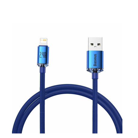 Baseus Crystal Shine Braided usb to Lightning Cable Μπλε 1.2m (Cajy000003) (Bascajy000003)