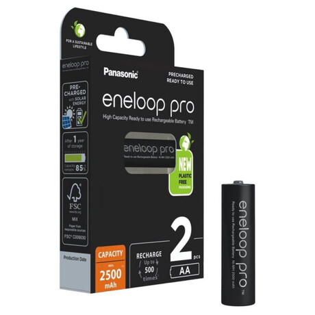 Panasonic Eneloop pro Επαναφορτιζόμενες Μπαταρίες aa ni-mh 2500mah 1.2v 2τμχ (9719104) (Pan9719104)