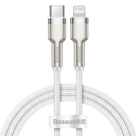 Baseus Cafule Braided usb-c to Lightning Cable 20w White1m (Catljk-A02) (Bascatljk-A02)