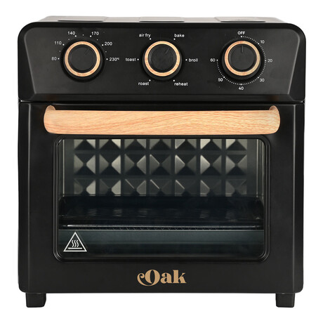 Estia Φριτεζα Αερος oak 1400w 12lt με 4 Λειτουργειες Ψησιματος Μαυρο