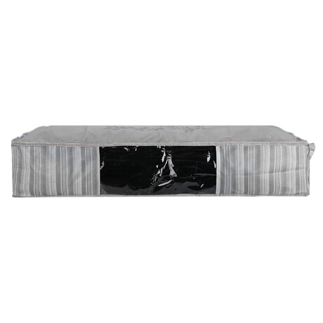 Estia Θηκη Αποθηκευσης non Woven Υφασματινη 100x50x20cm με Παραθυρο Ivory