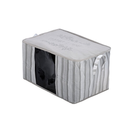 Estia Θηκη Αποθηκευσης non Woven Υφασματινη 60x45x35cm με Παραθυρο Ivory
