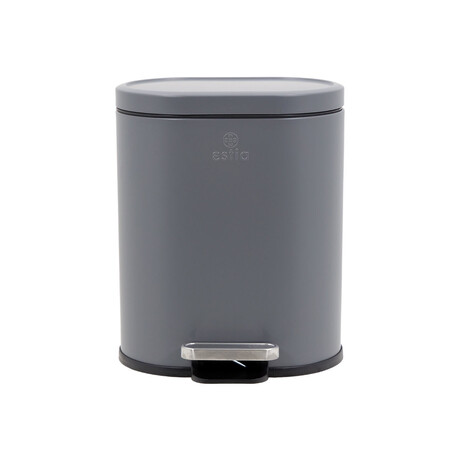 Estia Χαρτοδοχειο Μπανιου Ovoid Soft Close 6lt Γκρι