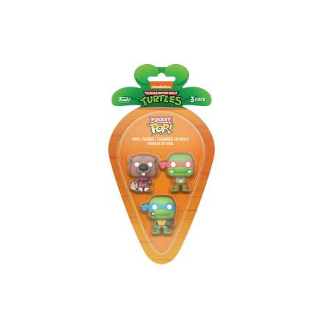 Funko 3-Pack Carrot Pocket Pop!: Teenage Mutant Ninja Turtles (Pdq) Vinyl Figures