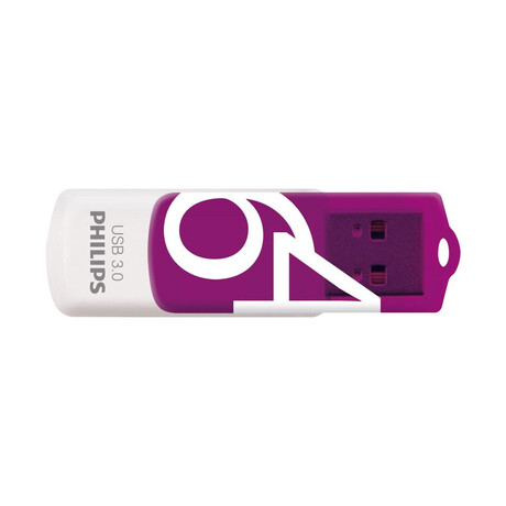 Philips Vivid 64gb usb 3.0 Stick μωβ (Fm64fd00b/00) (Phifm64fd00b-00)