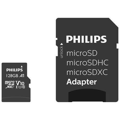 Philips Microsdxc 128gb Class 10 u1 uhs-i με Αντάπτορα (Fm12mp45b/00) (Phifm12mp45b-00)