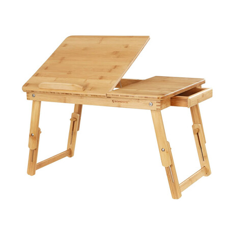 Ξύλινο Βοηθητικό Πτυσσόμενο Τραπέζι Πολλαπλών Χρήσεων με Βάση για Laptop Songmics (Lld01n) (Snglld01n)