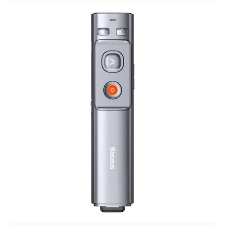 Baseus Presenter με Πορτοκαλί Laser και Πλήκτρα Slideshow σε Ασημί Χρώμα (Wkcd000013) (Baswkcd000013)