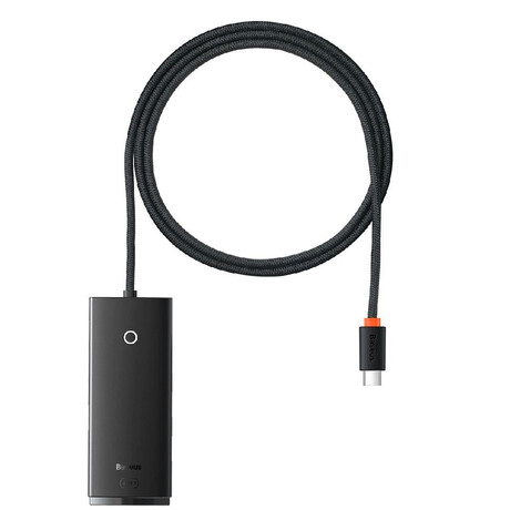 Baseus Lite Series hub 4in1 usb-c to 4x usb 3.0 + usb-c, 1m Black (Wkqx030401) (Baswkqx030401)
