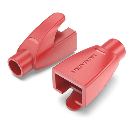 Vention Rj45 Strain Relief Boots red pvc Type 50-Pack (Iodr0-50) (Veniodr0-50)