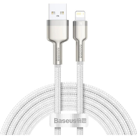 Baseus Braided usb to Lightning Cable Λευκό 2m  (Caljk-B02) (Bascaljk-B02)