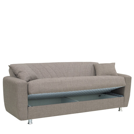 Καναπές Κρεβάτι Τριθέσιος ArteLibre JUAN Καφέ 214x82x80cm