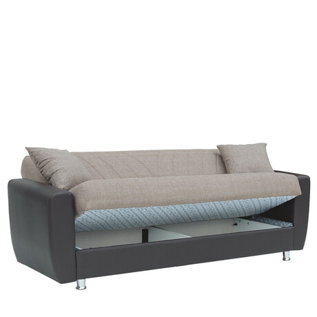 Καναπές Κρεβάτι Τριθέσιος ArteLibre JUAN Καφέ-Μπεζ 214x82x80cm