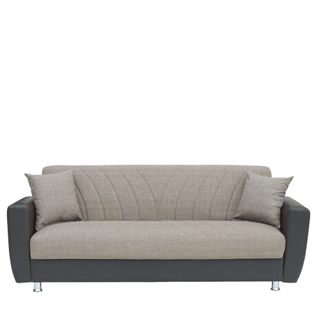 Καναπές Κρεβάτι Τριθέσιος ArteLibre JUAN Καφέ-Μπεζ 214x82x80cm