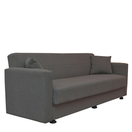 Καναπές Κρεβάτι ArteLibre AMETHYST Τριθέσιος Σκούρο Γκρι 214x78x78cm