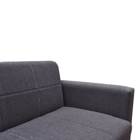 Καναπές Κρεβάτι ArteLibre AMETHYST Τριθέσιος Σκούρο Γκρι 214x78x78cm