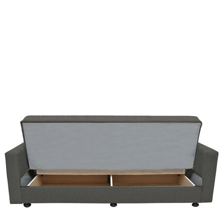 Καναπές Κρεβάτι ArteLibre AMETHYST Τριθέσιος Σκούρο Γκρι 214x78x78cm