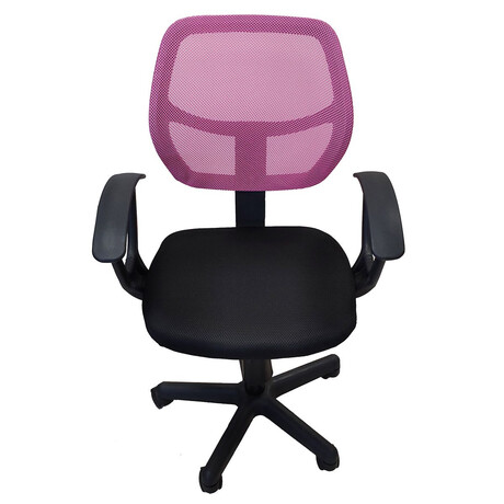 Καρέκλα Γραφείου ArteLibre ΑΥΡΑ Ροζ/Μαύρο Mesh 51x50x79-91cm