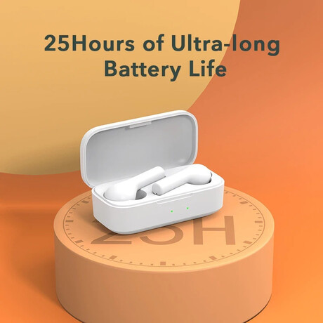 QCY T5 TWS WHITE True Wireless Gaming Earbuds 5.1 Bluetooth Headphones ENC IPX5 Speaker 6mm 5hrs