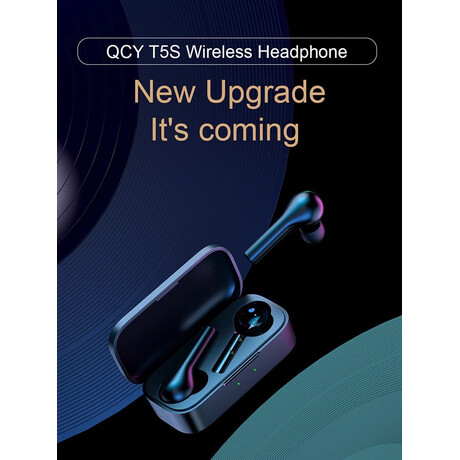 QCY T5 TWS WHITE True Wireless Gaming Earbuds 5.1 Bluetooth Headphones ENC IPX5 Speaker 6mm 5hrs