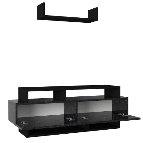 Έπιπλο Τηλεόρασης ArteLibre Sarakino Μαύρο 120x30x44cm