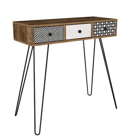 Κονσόλα ArteLibre LIDYA Καφέ Με Σχέδιο 90x35x91cm