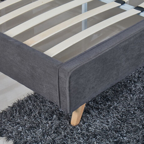 Κρεβάτι ArteLibre TULIP Σκούρο Γκρι 216x160x110cm (Στρώμα 150x200cm)