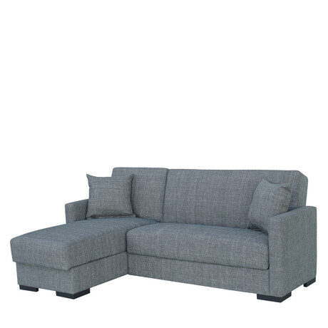 Καναπές Κρεβάτι Γωνιακός ArteLibre OASIS Με Αποθηκευτικό Χώρο Γκρι Ύφασμα 200x140x76cm