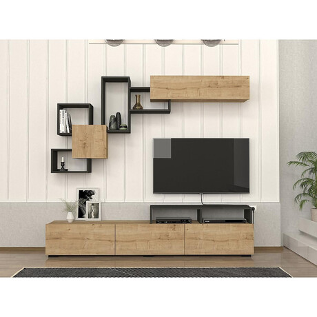 Σύνθετο ArteLibre MONTANA Sapphire/Ανθρακί Μοριοσανίδα 210x36.8x33.9cm