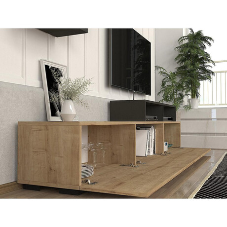 Σύνθετο ArteLibre MONTANA Sapphire/Ανθρακί Μοριοσανίδα 210x36.8x33.9cm