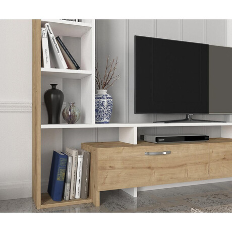 Σύνθετο ArteLibre KENTUCKY Sapphire/Λευκό Μοριοσανίδα 168x30x120cm