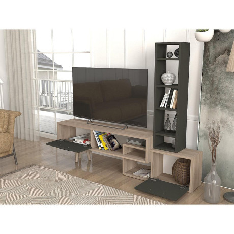 Σύνθετο ArteLibre NEVADA Cordoba/Ανθρακί Μοριοσανίδα 167x29.8x133.5cm