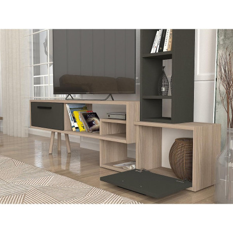 Σύνθετο ArteLibre NEVADA Cordoba/Ανθρακί Μοριοσανίδα 167x29.8x133.5cm