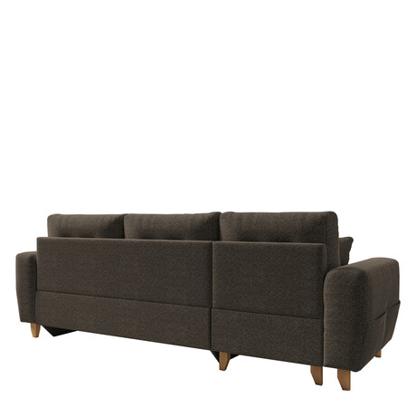 Καναπές Γωνιακός ArteLibre Αναστρέψιμη Γωνία JESSIE 235x160x85cm Καφέ