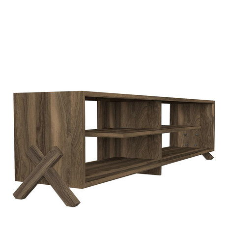 Έπιπλο Τηλεόρασης ArteLibre IRAKLEIA Καρυδί Μοριοσανίδα/Μελαμίνη 148x30x39cm