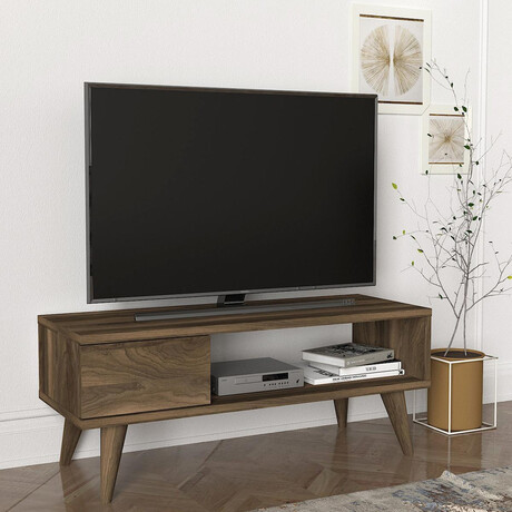 Έπιπλο Τηλεόρασης ArteLibre TELENDOS Καρυδί Μοριοσανίδα/Μελαμίνη 90x30x33cm