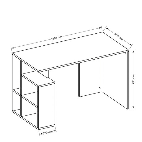 Γραφείο ArteLibre ANTIKERI Λευκό/Φυσικό Μοριοσανίδα/Μελαμίνη 120x60x74cm