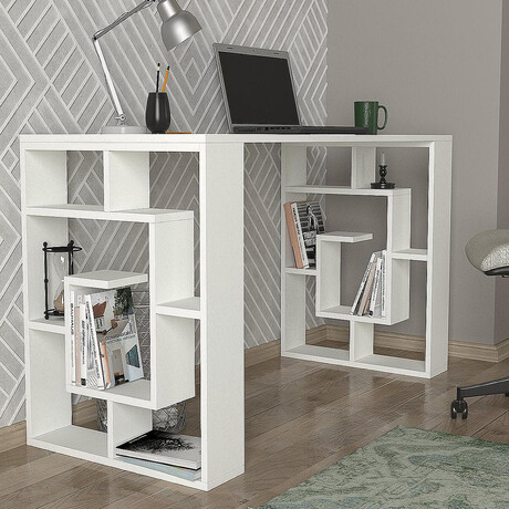 Γραφείο ArteLibre LINE Λευκό Μοριοσανίδα/Μελαμίνη 140x60x74cm