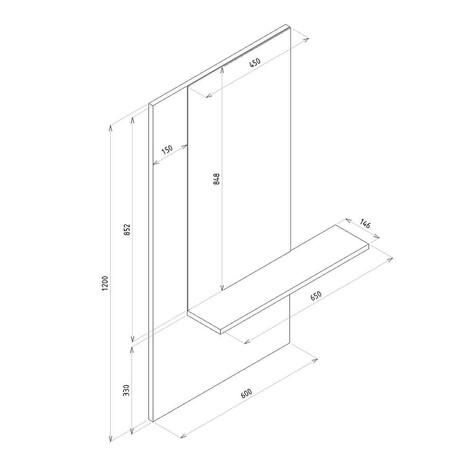 Έπιπλο Εισόδου ArteLibre AOKI Μαύρο/Φυσικό Μοριοσανίδα/Μελαμίνη 60x15x120cm