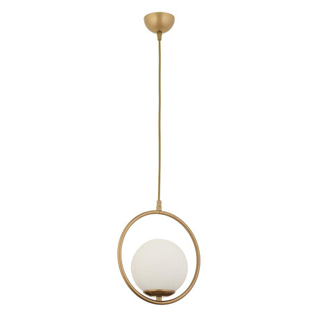 Φωτιστικό Κρεμαστό ArteLibre LUI Αντικέ/Λευκό Μέταλλο/Γυαλί 25x100cm