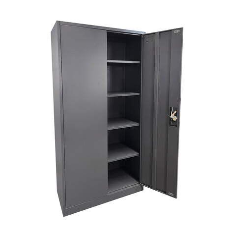 Φοριαμός ArteLibre DURIN Σκούρο Γκρι Μέταλλο 90x45x180cm