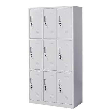 Φοριαμός ArteLibre 9 Θέσεων EARNUR Ανοιχτό Γκρι Μέταλλο 90x45x185cm