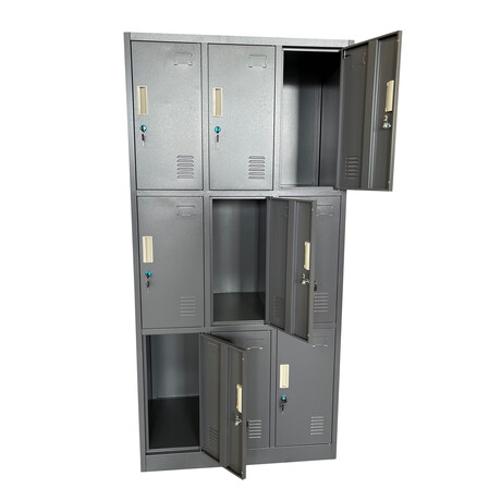 Φοριαμός ArteLibre 9 Θέσεων EARNUR Σκούρο Γκρι Μέταλλο 90x45x185cm