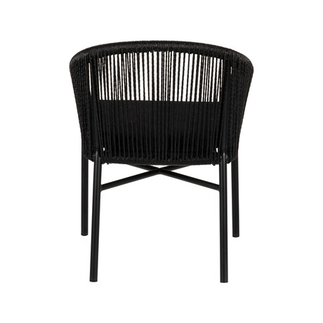 Πολυθρόνα Κήπου ArteLibre KAGERA Μαύρο Αλουμίνιο/Rattan 45x42x84cm